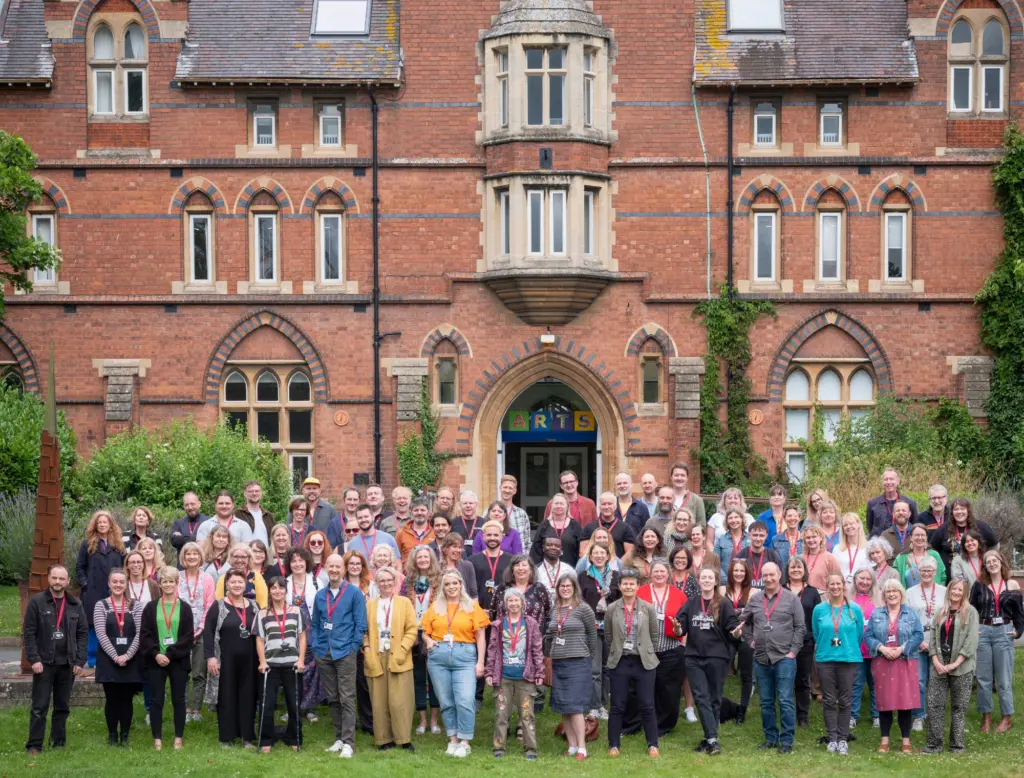 Group shot of HCA staff photographed outside CRC