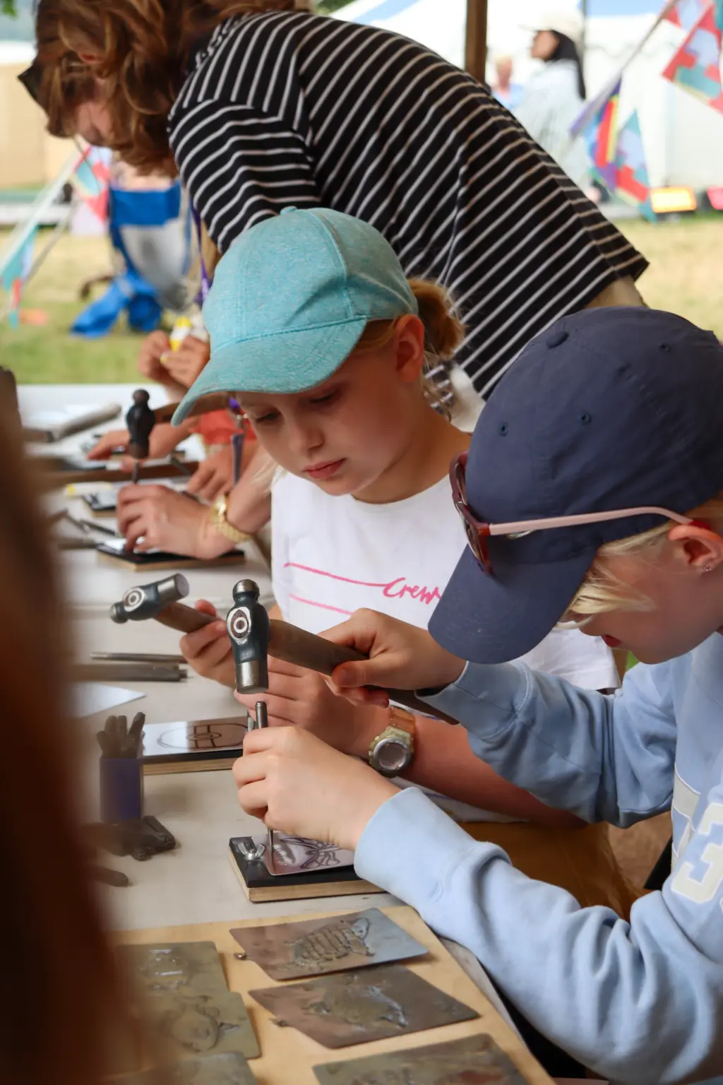 Repousse workshop. Photo: Hannah Jones