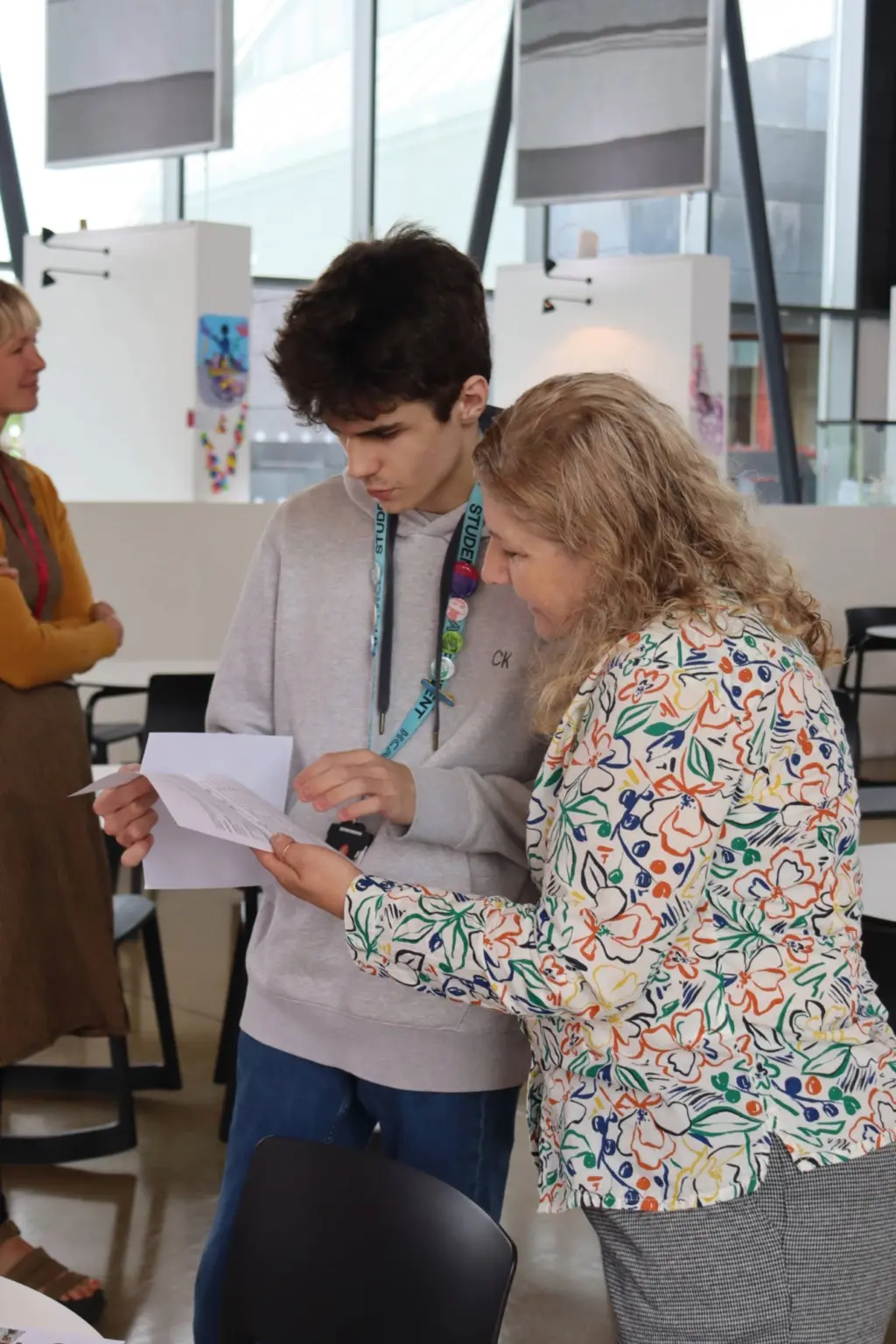 Excited students receive results at Folly Lane