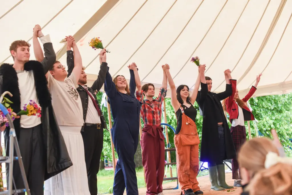 Image of students at Hay Festival 2025 - A Midsummer Night's Dream